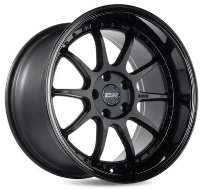 ESR CS12 MATTE BLACK GLOSS BLACK LIP 18x9.5 5X114.3 ET22 CB72.6