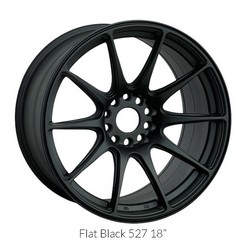 XXR 527 Flat Black 18x9.75 5x100/5x114.3 et35 cb73.1
