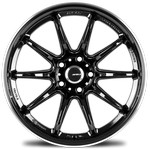 AV-40 GLOSS BLACK - MACHINED EDGE 18x9.5 5x114.3 et38 cb73.1