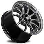 AV-40 HYPER BLACK / MACHINED LIP 18x10.5 5x114.3 et22 cb73.1